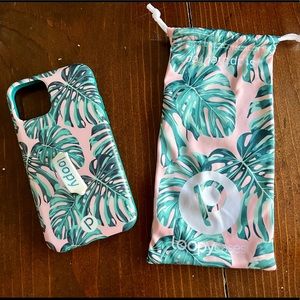 Pink Monstera iPhone 11 Pro Loopy Case